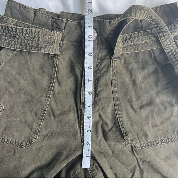 Maurices high waisted paper bag tencel pants dark green. Size 4 nwt - Picture 11 of 13